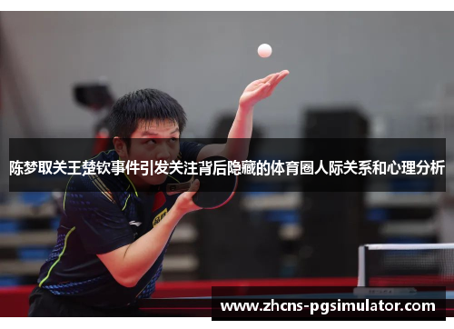 陈梦取关王楚钦事件引发关注背后隐藏的体育圈人际关系和心理分析